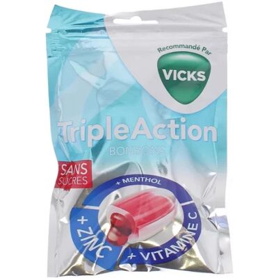 Parapharmacie en ligne > Compléments alimentaires > Compléments Alimentaires ORL Vicks Bonbons Triple Action 72 g - Publicité Parapharmacie en ligne > Compléments alimentaires > Compléments Alimentaires ORL Vicks Bonbons Triple Action 72 g - Publicité