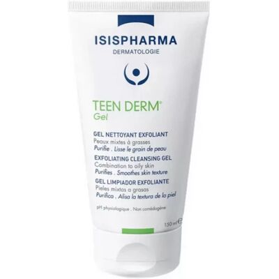 Isispharma Teen Derm Gel Nettoyant Exfoliant - Peaux grasses - 150ml - Publicité Isispharma Teen Derm Gel Nettoyant Exfoliant - Peaux grasses - 150ml - Publicité