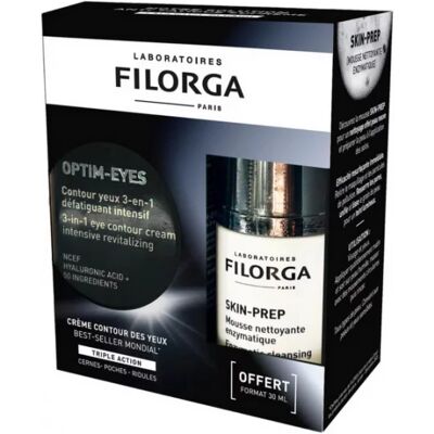 Filorga Optim-Eyes Coffret - Contour des yeux et Mousse nettoyante - Publicité Filorga Optim-Eyes Coffret - Contour des yeux et Mousse nettoyante - Publicité