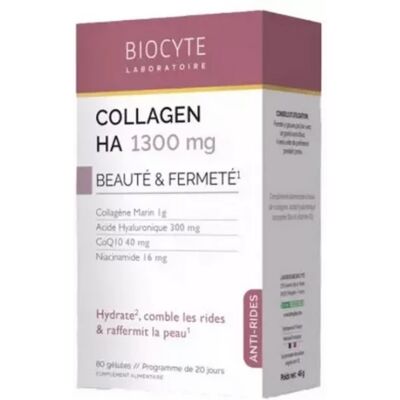 BIOCYTE Collagène HA 1300Mg - Beauté & Fermeté - 80 Gélules - Publicité BIOCYTE Collagène HA 1300Mg - Beauté & Fermeté - 80 Gélules - Publicité