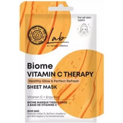 Natura Siberica Lab Biome Masque Tissu Vitamine C - Masque Facial - Publicité Natura Siberica Lab Biome Masque Tissu Vitamine C - Masque Facial - Publicité