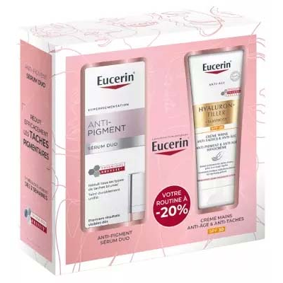 Parapharmacie en ligne > Beauté & Soins > Produits de soins du visage > Soins anti-âge pour le visage Eucerin Coffret Routine Anti-Pigment - Publicité Parapharmacie en ligne > Beauté & Soins > Produits de soins du visage > Soins anti-âge pour le visage Eucerin Coffret Routine Anti-Pigment - Publicité