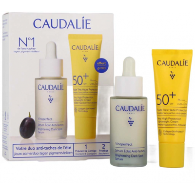 Parapharmacie en ligne > Beauté & Soins > Produits de soins du visage > Produits anti-tâches et dépigmentants Caudalie Vinoperfect Sérum Éclat Anti-Taches 30 ml + Vinosun Fluide Très Haute Protection SPF50+ 20 ml Offert - Publicité Parapharmacie en ligne > Beauté & Soins > Produits de soins du visage > Produits anti-tâches et dépigmentants Caudalie Vinoperfect Sérum Éclat Anti-Taches 30 ml + Vinosun Fluide Très Haute Protection SPF50+ 20 ml Offert - Publicité