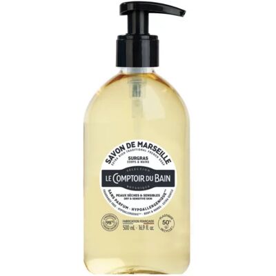 Le Comptoir du Bain Savon Liquide Hypoallergénique à l'Huile d'Olive - 500ml - Publicité Le Comptoir du Bain Savon Liquide Hypoallergénique à l'Huile d'Olive - 500ml - Publicité