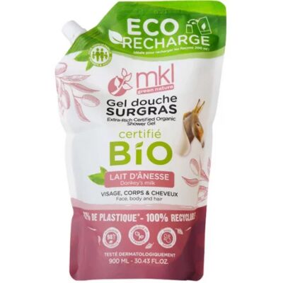 Parapharmacie en ligne > Hygiène & Premiers soins > Produits pour la douche et le bain > Gels douche et savons liquides MKL Green Nature Gel Douche Surgras Lait d'Ânesse Éco-Recharge Bio 900 ml - Publicité Parapharmacie en ligne > Hygiène & Premiers soins > Produits pour la douche et le bain > Gels douche et savons liquides MKL Green Nature Gel Douche Surgras Lait d'Ânesse Éco-Recharge Bio 900 ml - Publicité