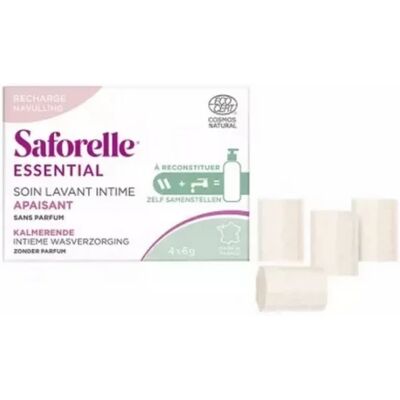 Saforelle Essential Soin Lavant Féminin - Recharge Bâtonnets 4x6g - Publicité Saforelle Essential Soin Lavant Féminin - Recharge Bâtonnets 4x6g - Publicité