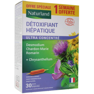 Parapharmacie en ligne > Compléments alimentaires > Compléments alimentaires minceur > Produits détox Naturland Détoxifiant Hépatique Bio 30 Ampoules Buvables de 10 ml dont 7 Ampoules Offertes - Détox - Pharmacie en ligne LaSante.net - Publicité Parapharmacie en ligne > Compléments alimentaires > Compléments alimentaires minceur > Produits détox Naturland Détoxifiant Hépatique Bio 30 Ampoules Buvables de 10 ml dont 7 Ampoules Offertes - Détox - Pharmacie en ligne LaSante.net - Publicité