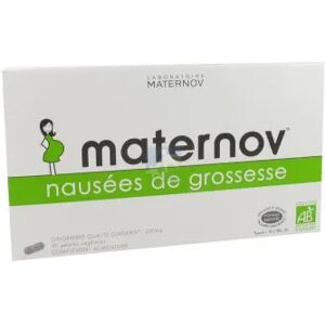 Maternov Nausées de Grossesse Gingembre - Complément Alimentaire - Publicité Maternov Nausées de Grossesse Gingembre - Complément Alimentaire - Publicité