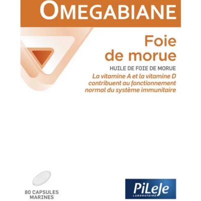 Pileje Omegabiane Huile de Foie de Morue 80 Capsules - Publicité Pileje Omegabiane Huile de Foie de Morue 80 Capsules - Publicité