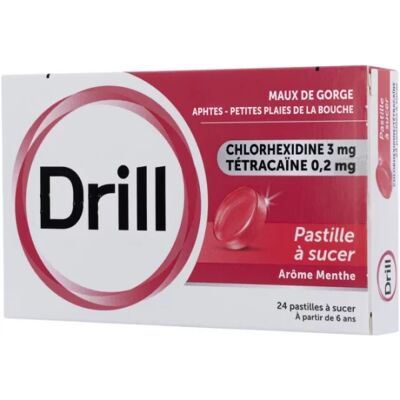 Médicaments sans ordonnance > Médicaments contre les maux de gorge et la toux > Médicaments contre le mal de gorge Drill Pastilles Pastilles à sucer x 34 - Publicité Médicaments sans ordonnance > Médicaments contre les maux de gorge et la toux > Médicaments contre le mal de gorge Drill Pastilles Pastilles à sucer x 34 - Publicité