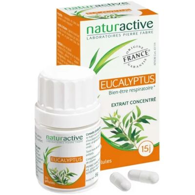 Eucalyptus NATURACTIVE - 30 Capsules - Complément Alimentaire - Publicité Eucalyptus NATURACTIVE - 30 Capsules - Complément Alimentaire - Publicité