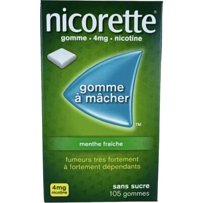 Médicaments sans ordonnance > Médicaments pour le sevrage tabagique Nicorette 4 mg Menthe Fraîche Sans Sucre x 105 - Publicité Médicaments sans ordonnance > Médicaments pour le sevrage tabagique Nicorette 4 mg Menthe Fraîche Sans Sucre x 105 - Publicité