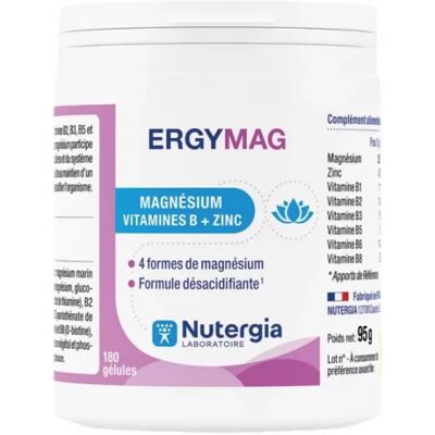 Nutergia Ergymag - Magnésium, Vitamines B & Zinc - Complément alimentaire - Publicité Nutergia Ergymag - Magnésium, Vitamines B & Zinc - Complément alimentaire - Publicité