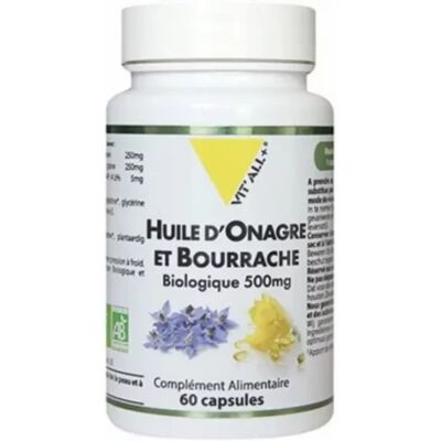 Vitall+ Huile d'Onagre & Bourrache Bio - Complément alimentaire - Publicité Vitall+ Huile d'Onagre & Bourrache Bio - Complément alimentaire - Publicité