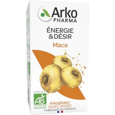 Arkopharma Maca 40 Gélules - Complément Alimentaire - Bio & Naturel - Vitalité & Énergie - Publicité Arkopharma Maca 40 Gélules - Complément Alimentaire - Bio & Naturel - Vitalité & Énergie - Publicité