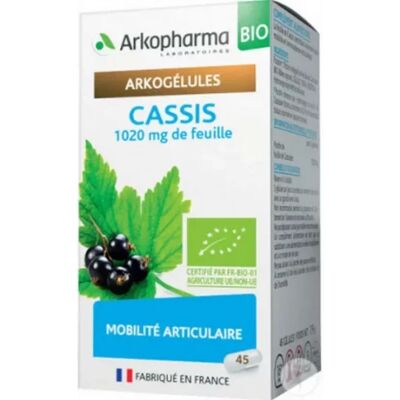 Arkopharma Arkogélules Cassis Bio - 45 Gélules - Soutien à la mobilité articulaire - Publicité Arkopharma Arkogélules Cassis Bio - 45 Gélules - Soutien à la mobilité articulaire - Publicité