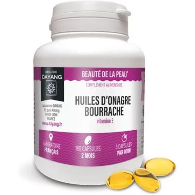 Parapharmacie en ligne > Compléments alimentaires > Compléments alimentaires pour le sommeil et le stress Dayang Huile d'Onagre Bourrache Capsules x 180 - Publicité Parapharmacie en ligne > Compléments alimentaires > Compléments alimentaires pour le sommeil et le stress Dayang Huile d'Onagre Bourrache Capsules x 180 - Publicité