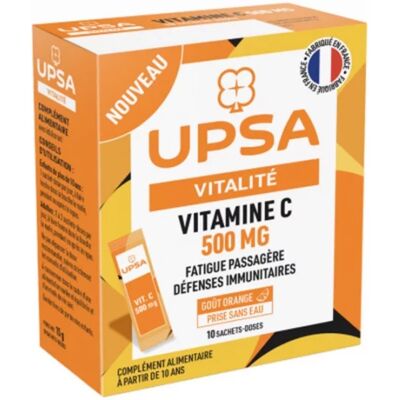 UPSA Vitalité Vitamine C 500mg Orange - Complément alimentaire - Publicité UPSA Vitalité Vitamine C 500mg Orange - Complément alimentaire - Publicité