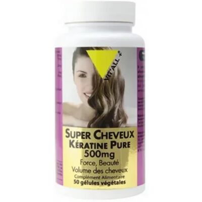 Marque Super Cheveux Kératine Pure 500mg - Complément pour les Cheveux - Publicité Marque Super Cheveux Kératine Pure 500mg - Complément pour les Cheveux - Publicité