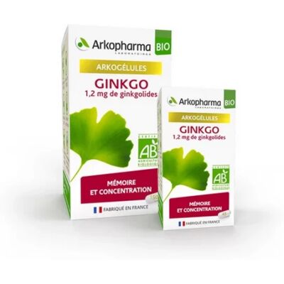 Arkopharma Arkogélules Ginkgo Bio 150 + 45 Gélules - Complément alimentaire - Publicité Arkopharma Arkogélules Ginkgo Bio 150 + 45 Gélules - Complément alimentaire - Publicité