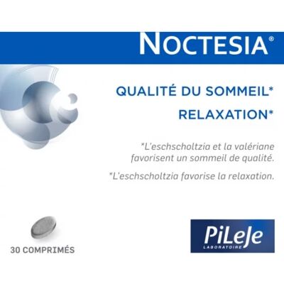 PILEJE Noctesia Sommeil et Relaxation - 30 Comprimés - Publicité PILEJE Noctesia Sommeil et Relaxation - 30 Comprimés - Publicité