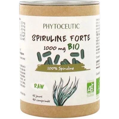 Phytoceutic Spiruline Forte 1000 mg Bio 90 Comprimés - Complément alimentaire - Publicité Phytoceutic Spiruline Forte 1000 mg Bio 90 Comprimés - Complément alimentaire - Publicité