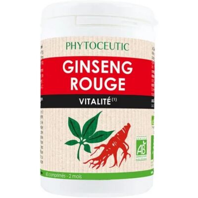 Ginseng Rouge Bio Phytoceutic 60 Comprimés - Complément Alimentaire - Publicité Ginseng Rouge Bio Phytoceutic 60 Comprimés - Complément Alimentaire - Publicité