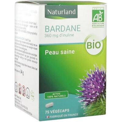 Naturland Racine de Bardane Bio 75 Végécaps - Compléments - Publicité Naturland Racine de Bardane Bio 75 Végécaps - Compléments - Publicité