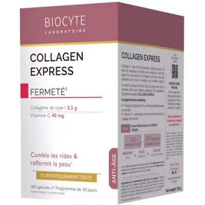 Biocyte Collagen Express - Anti-Âge Fermeté - 180 Gélules - Publicité Biocyte Collagen Express - Anti-Âge Fermeté - 180 Gélules - Publicité