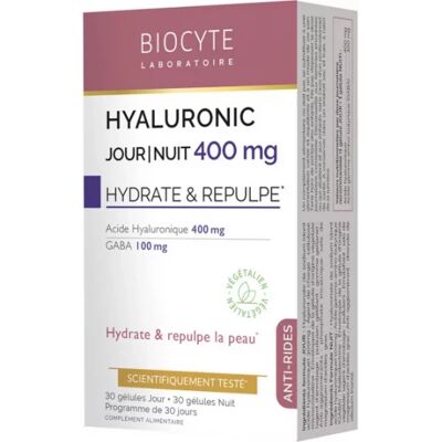 Biocyte Hyaluronic Jour/Nuit 400 mg - 60 Gélules - Publicité Biocyte Hyaluronic Jour/Nuit 400 mg - 60 Gélules - Publicité