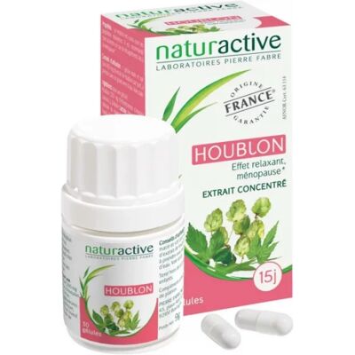 Naturactive Houblon Relaxant Ménopause - Complément alimentaire - Publicité Naturactive Houblon Relaxant Ménopause - Complément alimentaire - Publicité