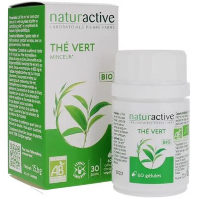 Naturactive Thé Vert Bio - Minceur - 60 Gélules - Publicité Naturactive Thé Vert Bio - Minceur - 60 Gélules - Publicité