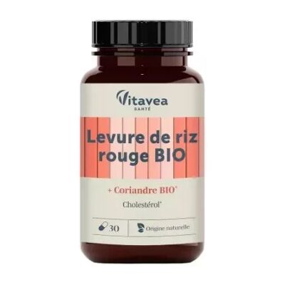 Vitavea Capsules Bio de Levure de Riz Rouge et Coriandre - Complément Alimentaire - Publicité Vitavea Capsules Bio de Levure de Riz Rouge et Coriandre - Complément Alimentaire - Publicité