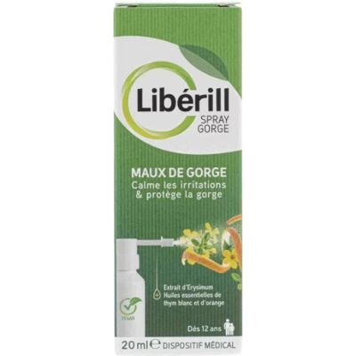 Spray Gorge LIBERILL - Apaise mal de gorge, crée un film protecteur, ingrédients naturels - Publicité Spray Gorge LIBERILL - Apaise mal de gorge, crée un film protecteur, ingrédients naturels - Publicité