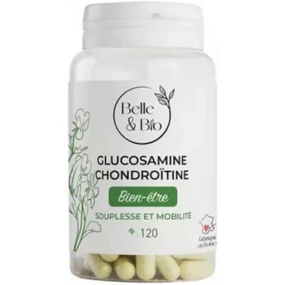 Belle & Bio Glucosamine Chondroïtine - Soutien des articulations - 120 gélules - Publicité Belle & Bio Glucosamine Chondroïtine - Soutien des articulations - 120 gélules - Publicité