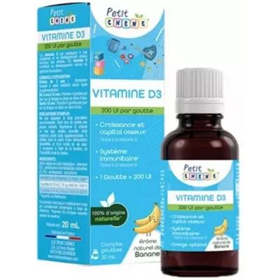 Parapharmacie en ligne > Compléments alimentaires > Compléments alimentaires pour la vitalité et les défenses immunitaires > Vitamines pour enfants Les 3 Chenes Petit Chene Vitamine D3 20 ml - Publicité Parapharmacie en ligne > Compléments alimentaires > Compléments alimentaires pour la vitalité et les défenses immunitaires > Vitamines pour enfants Les 3 Chenes Petit Chene Vitamine D3 20 ml - Publicité