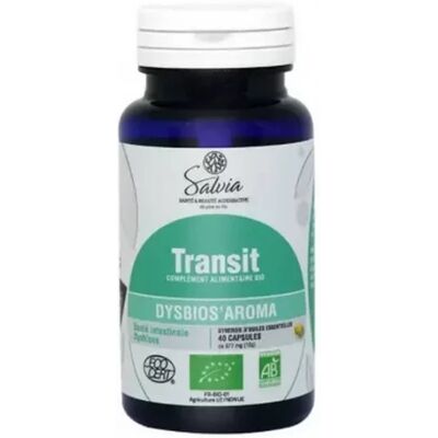 Salvia Dysbios'aroma Capsules d'Huiles Essentielles Bio - Soutien Digestif - Publicité Salvia Dysbios'aroma Capsules d'Huiles Essentielles Bio - Soutien Digestif - Publicité