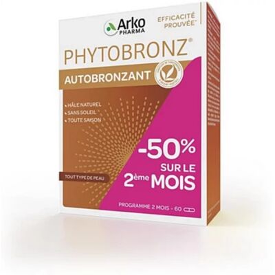 Parapharmacie en ligne > Compléments alimentaires > Compléments alimentaires pour les cheveux, la peau et les ongles > Compléments alimentaires pour le bronzage et le soleil > Gélules solaires > Gélules Autobronzantes Arkopharma Phytobronz Autobronzant -5 - Publicité Parapharmacie en ligne > Compléments alimentaires > Compléments alimentaires pour les cheveux, la peau et les ongles > Compléments alimentaires pour le bronzage et le soleil > Gélules solaires > Gélules Autobronzantes Arkopharma Phytobronz Autobronzant -5 - Publicité