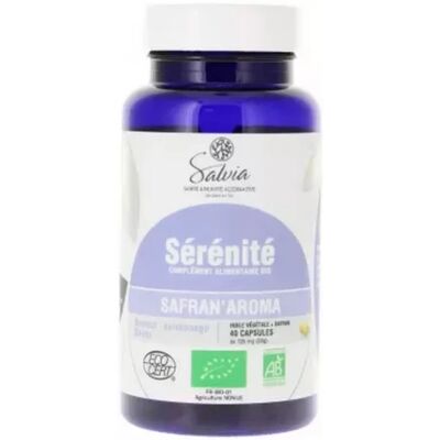 Salvia Nutrition Safran'Aroma Bio 40 Capsules - Soutien au Stress - Publicité Salvia Nutrition Safran'Aroma Bio 40 Capsules - Soutien au Stress - Publicité