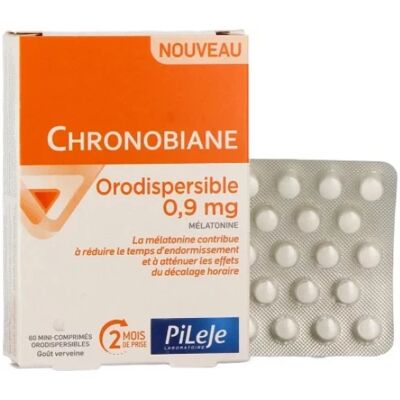 Parapharmacie en ligne > Compléments alimentaires > Compléments alimentaires pour le sommeil et le stress PiLeJe Chronobiane Orodispersible 0,9 mg Comprimés x 60 - Publicité Parapharmacie en ligne > Compléments alimentaires > Compléments alimentaires pour le sommeil et le stress PiLeJe Chronobiane Orodispersible 0,9 mg Comprimés x 60 - Publicité