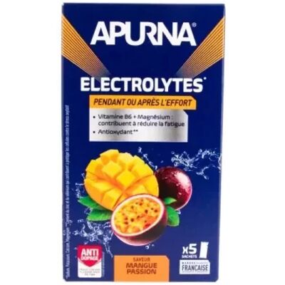 Parapharmacie en ligne > Compléments alimentaires > Compléments alimentaires pour sportifs Apurna Électrolytes Mangue Passion Sachets 8 g x 5 - Publicité Parapharmacie en ligne > Compléments alimentaires > Compléments alimentaires pour sportifs Apurna Électrolytes Mangue Passion Sachets 8 g x 5 - Publicité