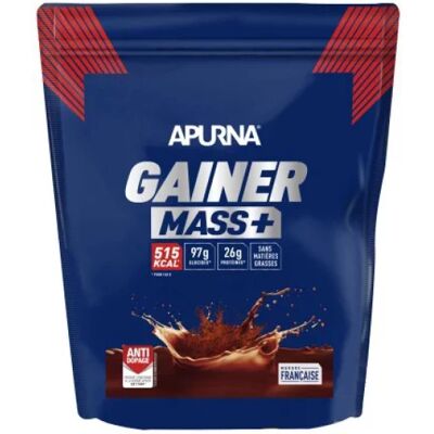 Parapharmacie en ligne > Compléments alimentaires > Compléments alimentaires pour sportifs Apurna Gainer Mass+ Chocolat 1100 g - Publicité Parapharmacie en ligne > Compléments alimentaires > Compléments alimentaires pour sportifs Apurna Gainer Mass+ Chocolat 1100 g - Publicité