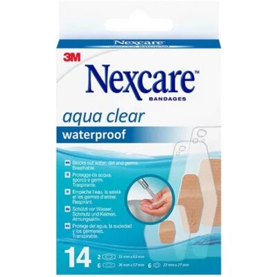 Parapharmacie en ligne > Hygiène & Premiers soins > Produits de premiers soins 3M Nexcare Aqua 360° Pansements Assortis x 14 - Publicité Parapharmacie en ligne > Hygiène & Premiers soins > Produits de premiers soins 3M Nexcare Aqua 360° Pansements Assortis x 14 - Publicité