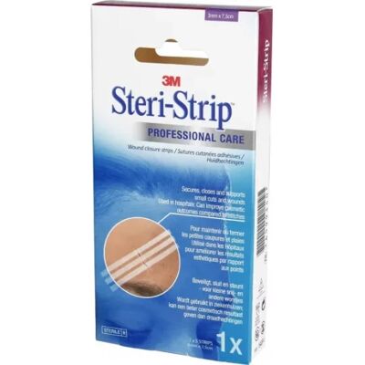 Bandes de Suture Steri Strip 75mm x 3mm - Fermeture de Plaie - Publicité Bandes de Suture Steri Strip 75mm x 3mm - Fermeture de Plaie - Publicité