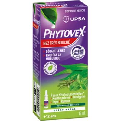Parapharmacie en ligne > Hygiène & Premiers soins > Produits d'hygiène pour le nez Phytovex Nez Très Bouché Spray 15 ml - Publicité Parapharmacie en ligne > Hygiène & Premiers soins > Produits d'hygiène pour le nez Phytovex Nez Très Bouché Spray 15 ml - Publicité