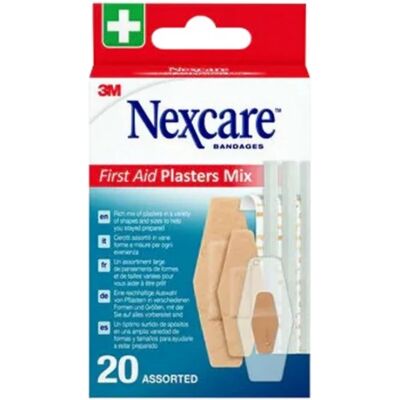Parapharmacie en ligne > Hygiène & Premiers soins > Produits de premiers soins > Pansements 3M Nexcare First Aid Plasters Mix Pansements x 20 - Publicité Parapharmacie en ligne > Hygiène & Premiers soins > Produits de premiers soins > Pansements 3M Nexcare First Aid Plasters Mix Pansements x 20 - Publicité