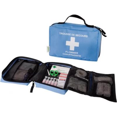 Trousse de premiers secours étanche Esculape pour plombiers - 1-4 personnes - Publicité Trousse de premiers secours étanche Esculape pour plombiers - 1-4 personnes - Publicité