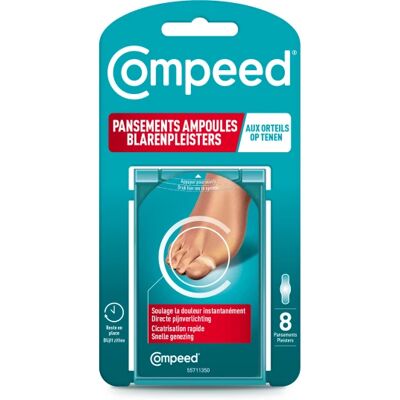 Parapharmacie en ligne > Hygiène & Premiers soins > Produits de premiers soins > Pansements > Pansements hydrocolloïdes Compeed Pansements Ampoules Orteils x 8 - Publicité Parapharmacie en ligne > Hygiène & Premiers soins > Produits de premiers soins > Pansements > Pansements hydrocolloïdes Compeed Pansements Ampoules Orteils x 8 - Publicité
