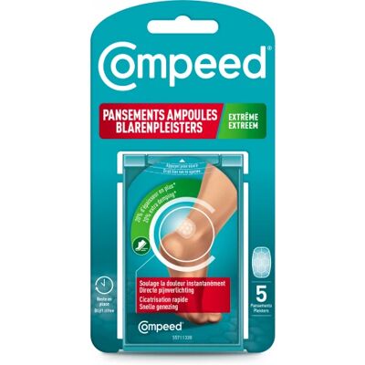 Parapharmacie en ligne > Hygiène & Premiers soins > Produits de premiers soins > Pansements > Pansements hydrocolloïdes Compeed Pansements Ampoules Extrême x 5 - Publicité Parapharmacie en ligne > Hygiène & Premiers soins > Produits de premiers soins > Pansements > Pansements hydrocolloïdes Compeed Pansements Ampoules Extrême x 5 - Publicité