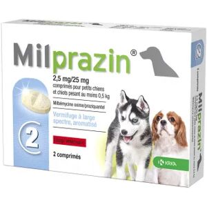Parapharmacie en ligne > Vétérinaire > Produits anti-parasites pour animaux Milprazin Vermifuge 2,5mg/25mg Chiots et Petits Chiens x 2 - Anti-parasites - Pharmacie en ligne LaSante.net - Publicité Parapharmacie en ligne > Vétérinaire > Produits anti-parasites pour animaux Milprazin Vermifuge 2,5mg/25mg Chiots et Petits Chiens x 2 - Anti-parasites - Pharmacie en ligne LaSante.net - Publicité